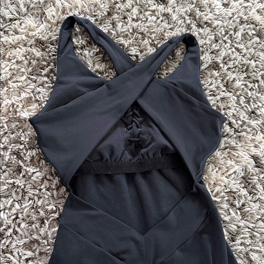 Black Bombshell Lace-Up Bodysuit - Picture 8 of 8